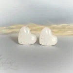 Boucles d'oreilles en forme de cœur avec flocons