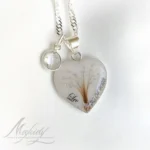 Nando heart breast milk jewellery with birthstone