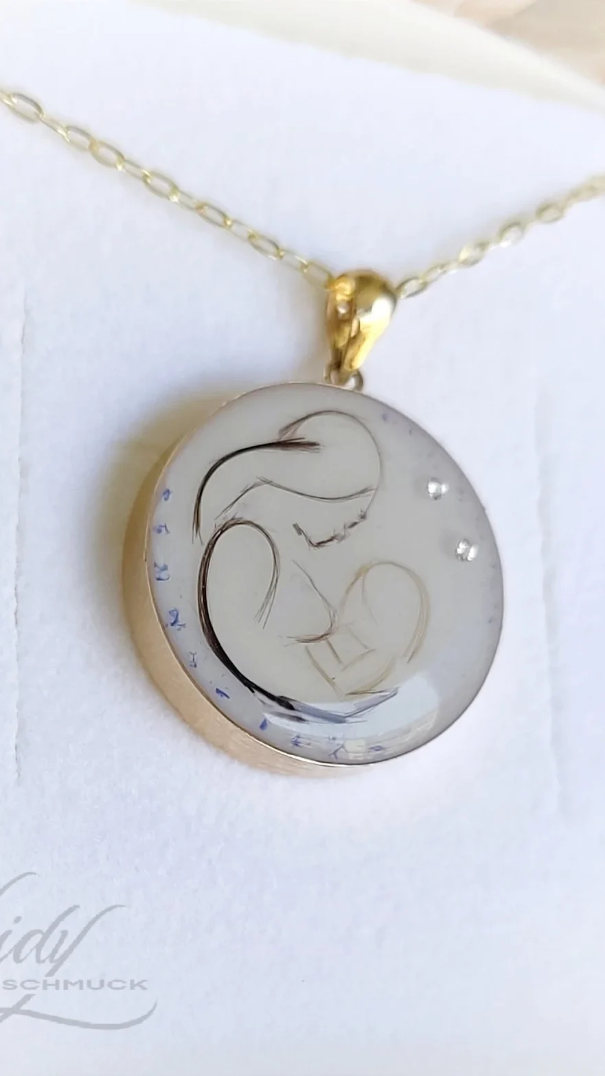 Breast milk jewellery Nobu family-baby design